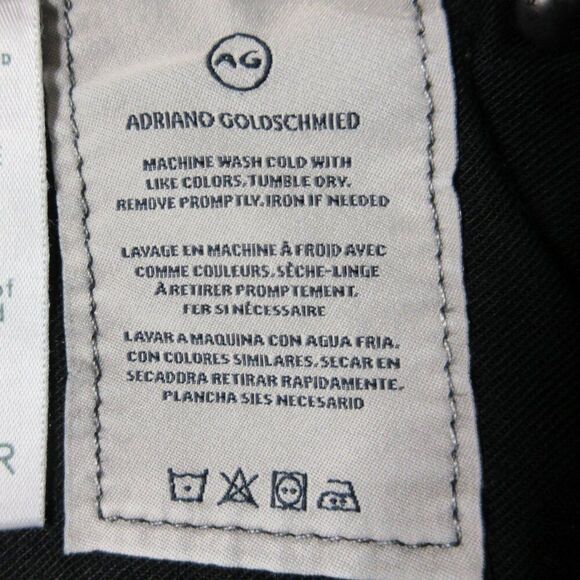 AG ADRIANO GOLDSCHMIED Hailey Ex Boyfriend Roll Up Jean Shorts Size 27 Blk Denim - Picture 10 of 15